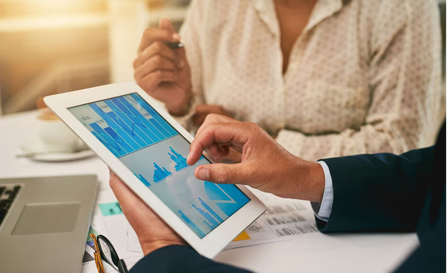 Digital finance strategy illustration showing a roadmap to success