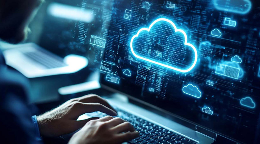 Hybrid cloud computing diagram illustrating cloud and on-premises integration