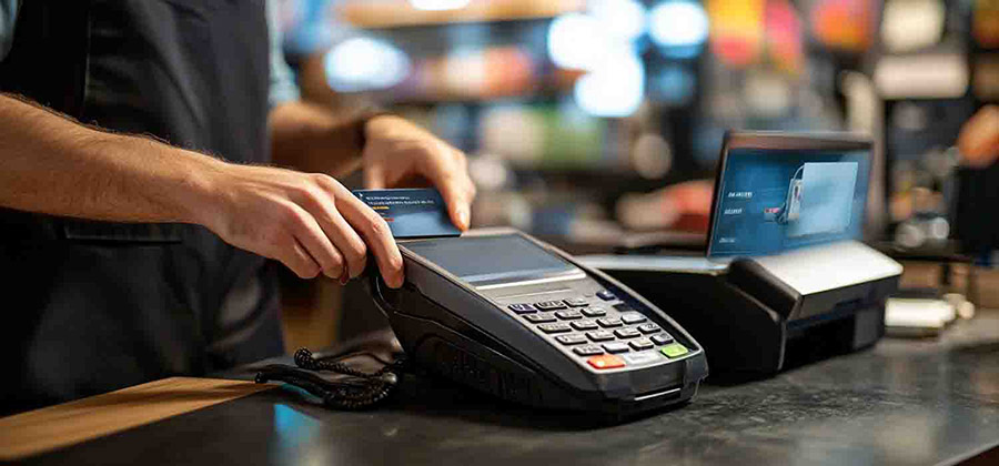 technician working on safe payment methods for businesses