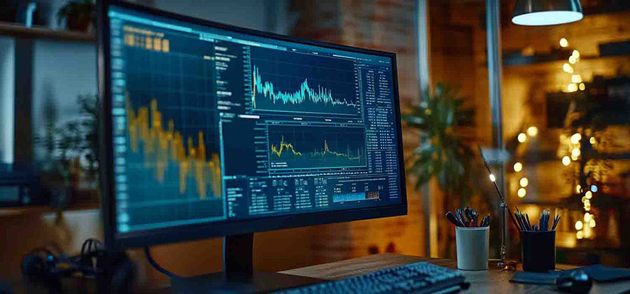 Machine learning model analyzing financial transactions for fraud detection.