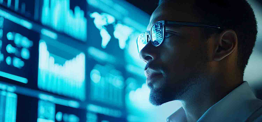 Business owner reviewing analytics dashboard to improve customer experience