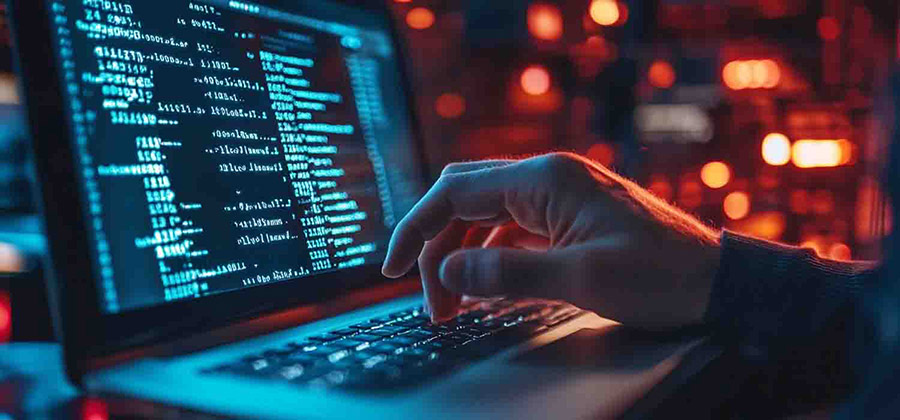 Business owner reviewing ransomware recovery strategies with an IT expert on a laptop