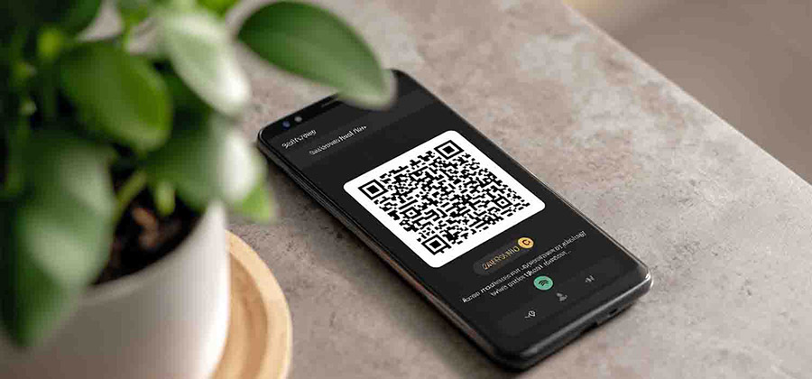 mobile phone with qr code