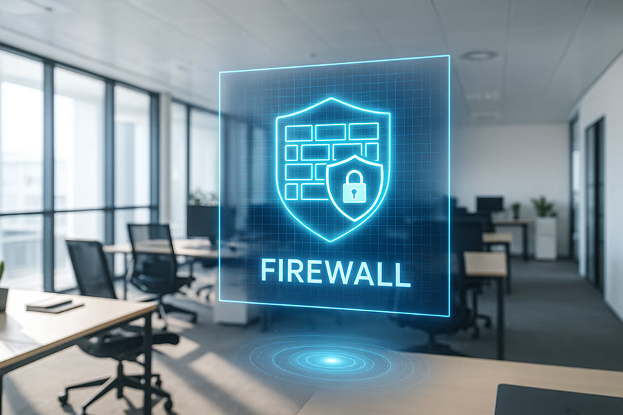 office firewall graphic