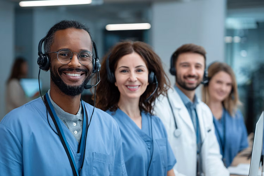 healthcare team at the clinic