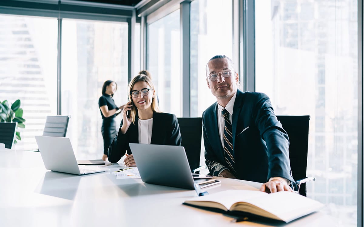 lawyers working at an office meeting room